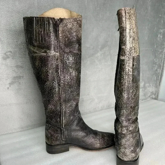 Steven By Steve Madden Reins Leather Knee High Distressed Riding Boots Brown 6.5 - Picture 5 of 16